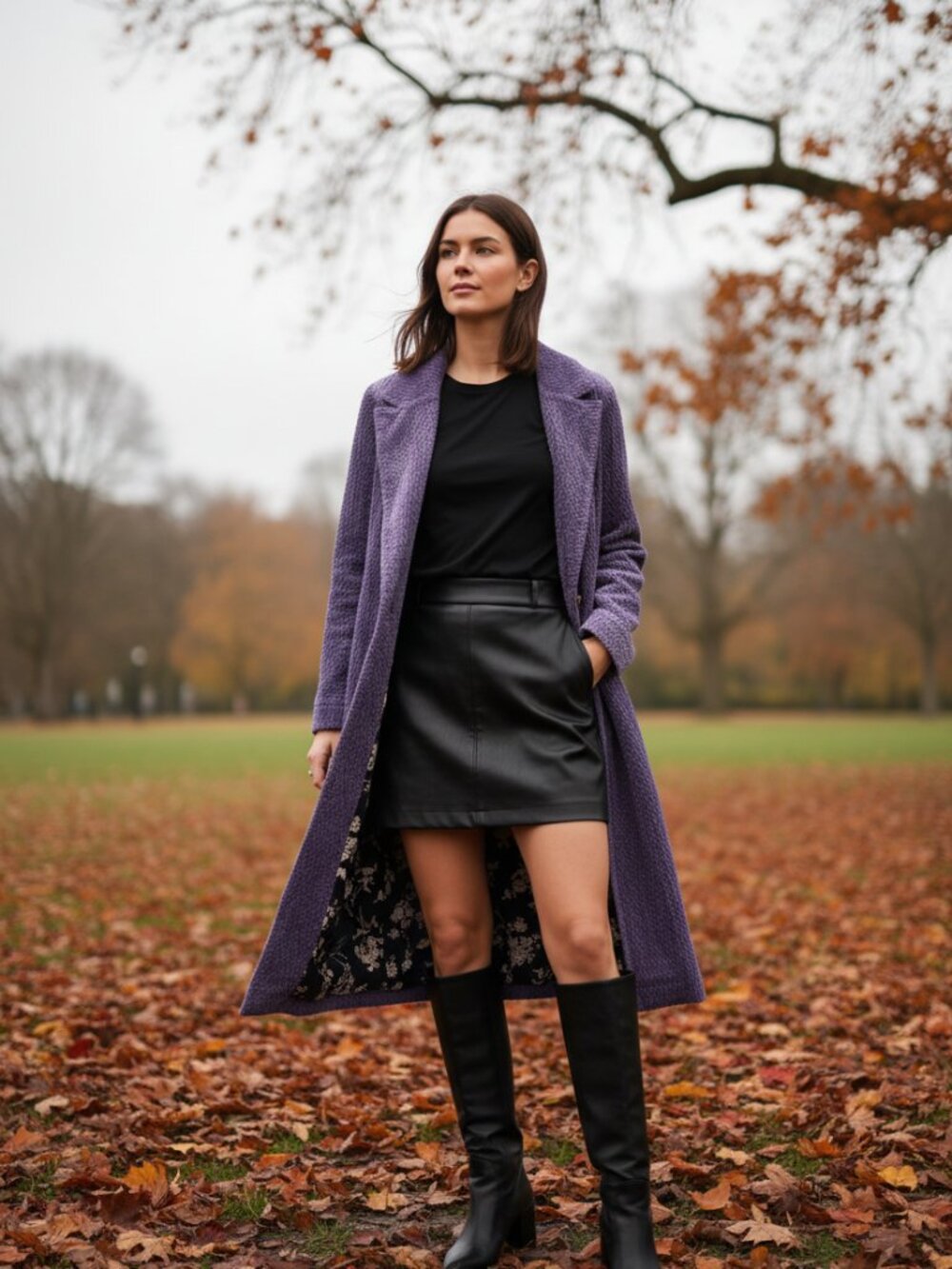 Cozy! Anthropologie Purple Chenille Long Coat